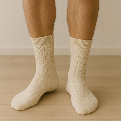 meadow-weave-socks-wearing-by-men